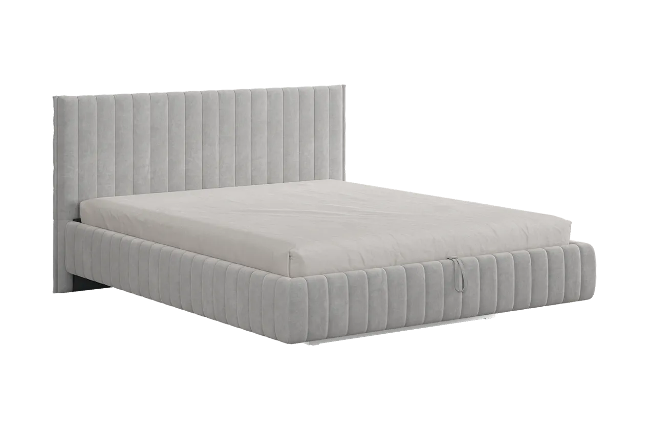 Кровать с подъемным механизмом Твикс 160х200 см галька (велюр) в Кургане - kurgan.mebel-tymen.ru | фото