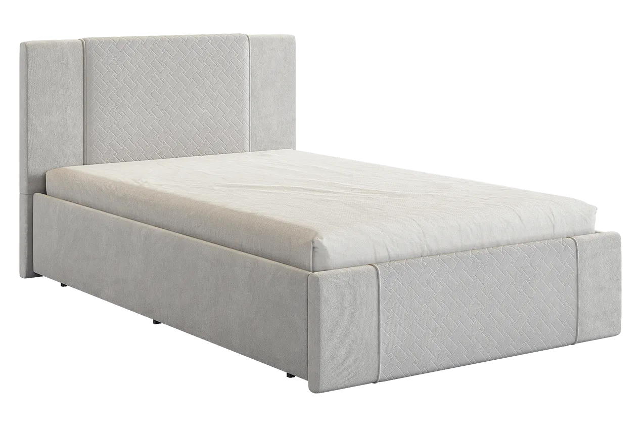 Кровать с основанием Хлоя 120х200 см галька (велюр) в Кургане - kurgan.mebel-tymen.ru | фото