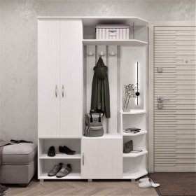 Прихожая Домино рамух белый в Кургане - kurgan.mebel-tymen.ru | фото