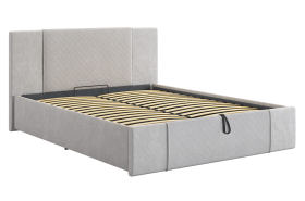 Кровать с подъемным механизмом Хлоя 160х200 см галька (велюр) в Кургане - kurgan.mebel-tymen.ru | фото