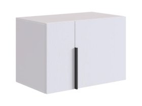 Антресоль двухдверная L600 Баско белое дерево в Кургане - kurgan.mebel-tymen.ru | фото