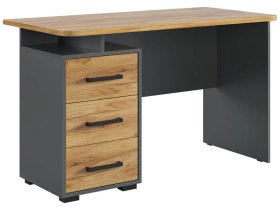 Стол компьютерный 1200 Лайт-2 графит/дуб крафт золотой в Кургане - kurgan.mebel-tymen.ru | фото