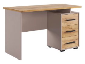 Стол компьютерный 1200 Лайт-2 кашемир/дуб крафт золотой в Кургане - kurgan.mebel-tymen.ru | фото