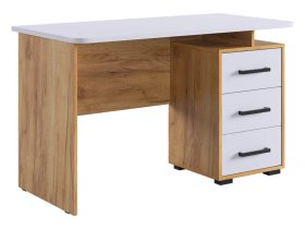 Стол компьютерный 1200 Лайт-2 дуб крафт золотой/белый в Кургане - kurgan.mebel-tymen.ru | фото