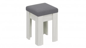 Банкетка «Ганновер» Дуб крафт белый, Микровелюр Linea Grande 83/Connect 83 (серый) в Кургане - kurgan.mebel-tymen.ru | фото