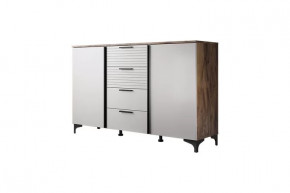 Брента Комод 4 ящика 2 двери Жемчуг в Кургане - kurgan.mebel-tymen.ru | фото