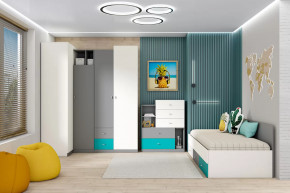 Детская Клео ОК-3, графит, миндаль, океан Диал в Кургане - kurgan.mebel-tymen.ru | фото