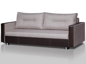 Диван Комфорт с прямыми подлокотниками кемел/кожзам в Кургане - kurgan.mebel-tymen.ru | фото