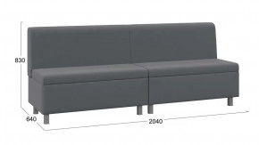 Диван прямой «Каир» ГН №3 Исп.2 Велюр Camaro 18 (серый) в Кургане - kurgan.mebel-tymen.ru | фото