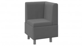 Диван угловой «Каир» Исп.2 Велюр Camaro 18 (серый) в Кургане - kurgan.mebel-tymen.ru | фото