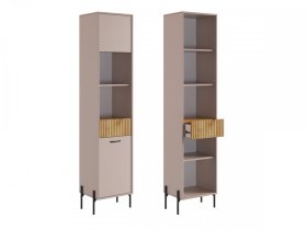 Стеллаж Доминика кашемир/дуб крафт золотой в Кургане - kurgan.mebel-tymen.ru | фото