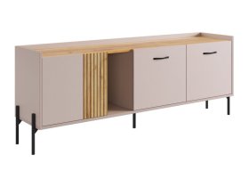 Тумба 2 Доминика кашемир/дуб крафт золотой в Кургане - kurgan.mebel-tymen.ru | фото