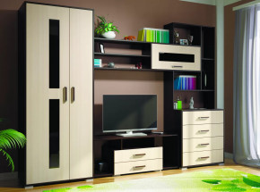 Гостиная Европа-1 Венге / Дуб молочный в Кургане - kurgan.mebel-tymen.ru | фото