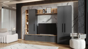 Гостиная Леванте Дуб Вотан/Графит в Кургане - kurgan.mebel-tymen.ru | фото