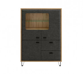 GRACE тумба KOM2W1D2S (Дуб наварра/Графит) в Кургане - kurgan.mebel-tymen.ru | фото