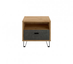 GRACE тумба прикроватная KOM1S (Дуб наварра/Графит) в Кургане - kurgan.mebel-tymen.ru | фото