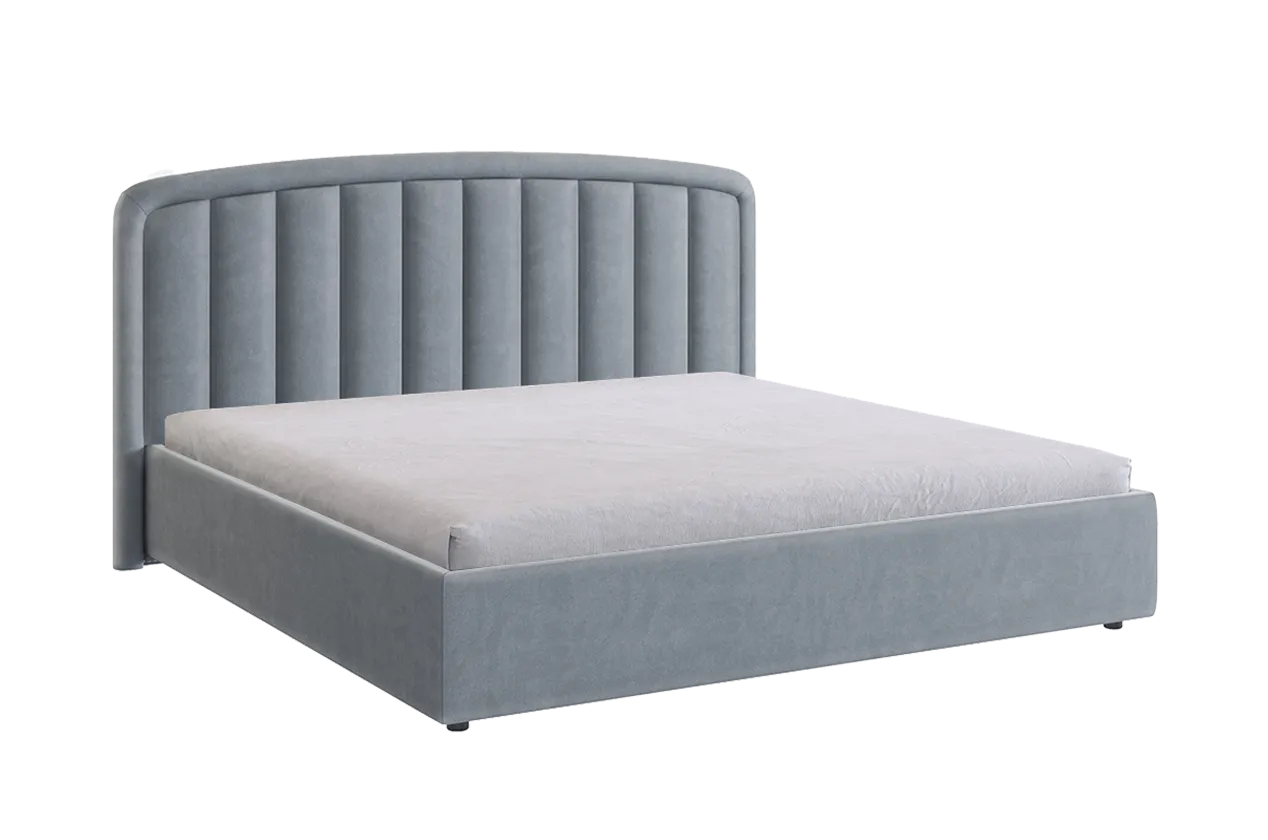 Кровать с подъемным механизмом Сиена 2 180х200 см оникс (велюр) в Кургане - kurgan.mebel-tymen.ru | фото