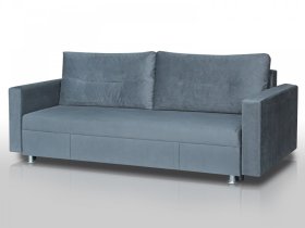 Диван Комфорт с прямыми подлокотниками серый в Кургане - kurgan.mebel-tymen.ru | фото