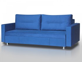 Диван Комфорт с прямыми подлокотниками синий в Кургане - kurgan.mebel-tymen.ru | фото