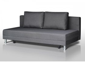 Диван Комфорт Лайт без подлокотников 2 подушки графит в Кургане - kurgan.mebel-tymen.ru | фото