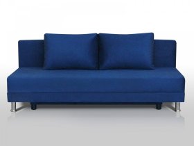 Диван Комфорт Лайт без подлокотников 2 подушки синий в Кургане - kurgan.mebel-tymen.ru | фото