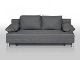 Диван Комфорт без подлокотников 4 подушки графит в Кургане - kurgan.mebel-tymen.ru | фото