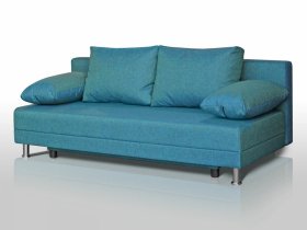 Диван Комфорт без подлокотников 4 подушки азур в Кургане - kurgan.mebel-tymen.ru | фото