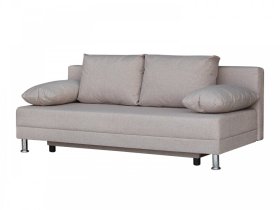 Диван Комфорт без подлокотников 4 подушки кэмел в Кургане - kurgan.mebel-tymen.ru | фото