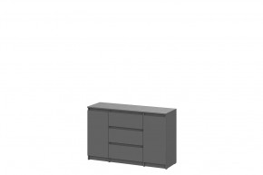 Комод 3 ящика двухстворчатый графит серый Денвер в Кургане - kurgan.mebel-tymen.ru | фото