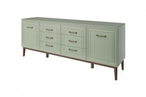 Комод 6 ящиков 2 двери Гориция Зелёный самшит в Кургане - kurgan.mebel-tymen.ru | фото