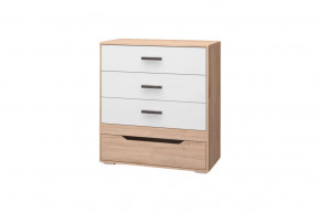 Комод Джуниор, дуб сонома/ дуб сонома, белый в Кургане - kurgan.mebel-tymen.ru | фото
