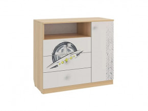 Комод Форсаж дуб сонома/белый в Кургане - kurgan.mebel-tymen.ru | фото