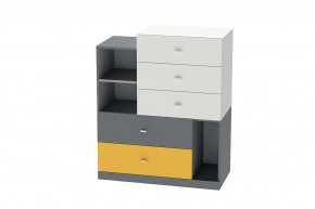 Комод Клео К-1, графит, миндаль, солнечный Диал в Кургане - kurgan.mebel-tymen.ru | фото