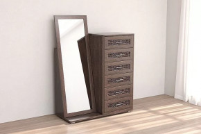 Комод Кэт-4 6 ящиков с зеркалом Венге Диал в Кургане - kurgan.mebel-tymen.ru | фото