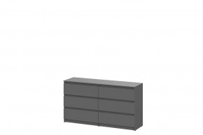 Комод с ящиками 1,38м Графит серый Денвер в Кургане - kurgan.mebel-tymen.ru | фото