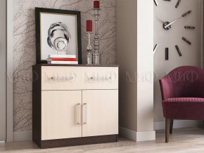 Комод с ящиком 2-мя дверьми Басямиф, дуб беленый/венге в Кургане - kurgan.mebel-tymen.ru | фото