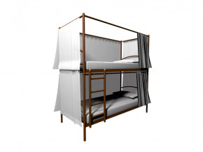 Конструкция для штор к Хостел Duo 4х стронняя в Кургане - kurgan.mebel-tymen.ru | фото