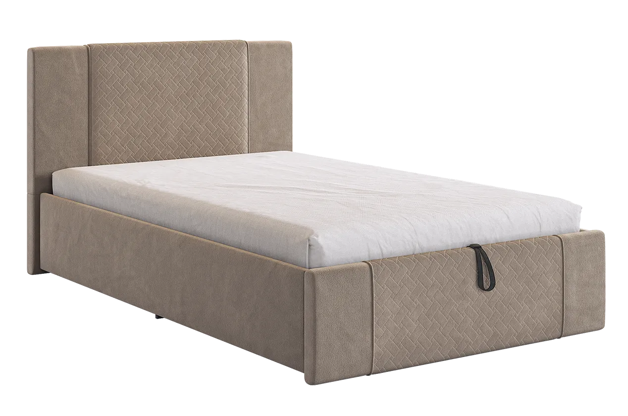 Кровать с подъемным механизмом Хлоя 120х200 см латте (велюр) в Кургане - kurgan.mebel-tymen.ru | фото