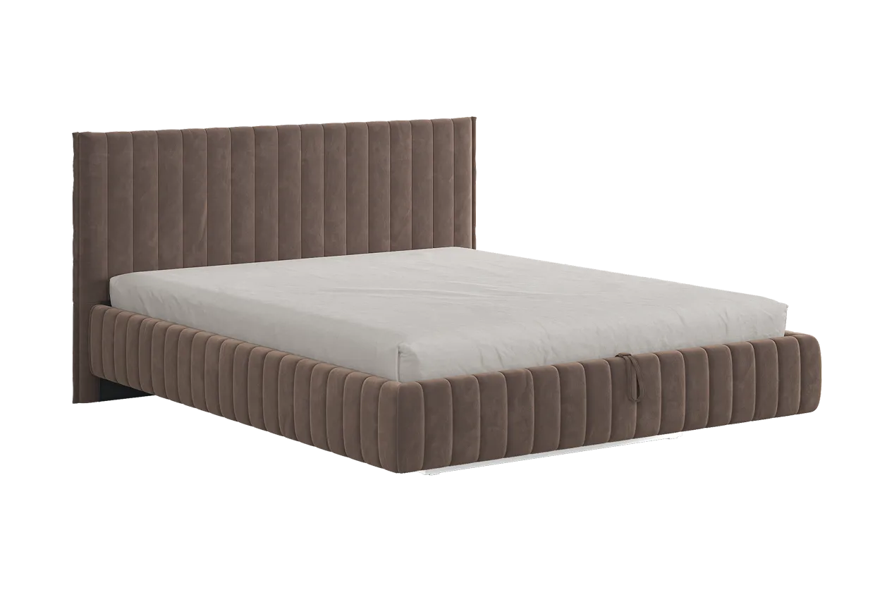 Кровать с подъемным механизмом Твикс 180х200 см латте (велюр) в Кургане - kurgan.mebel-tymen.ru | фото