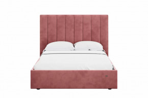 Кровать 1400 Ингрид 312 Велюр Ультра коралл в Кургане - kurgan.mebel-tymen.ru | фото
