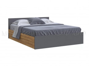 Кровать 1600 Басямиф, графит/дуб крафт в Кургане - kurgan.mebel-tymen.ru | фото