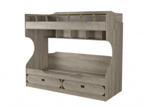 Кровать 2-х ярусная с лестницей Мираж-1 Секция-2-3 Дуб баррик в Кургане - kurgan.mebel-tymen.ru | фото