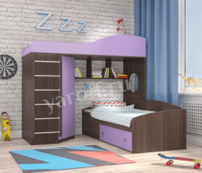 Кровать-чердак Кадет 2 с металлической лестницей Ярофф в Кургане - kurgan.mebel-tymen.ru | фото