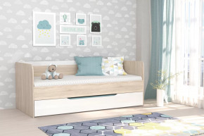 Кровать МС Галактика Дуб Сонома/Белый Глянец в Кургане - kurgan.mebel-tymen.ru | фото