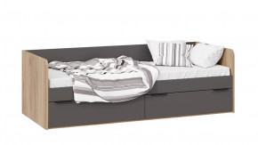 Кровать «Порто» Яблоня Беллуно, Графит софт в Кургане - kurgan.mebel-tymen.ru | фото