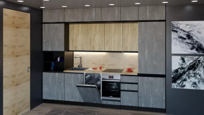 Кухонный гарнитур Адажио люкс 3000 мм в Кургане - kurgan.mebel-tymen.ru | фото