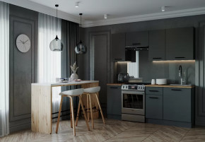 Кухонный гарнитур Антрацит-2000 столешница 26 мм в Кургане - kurgan.mebel-tymen.ru | фото