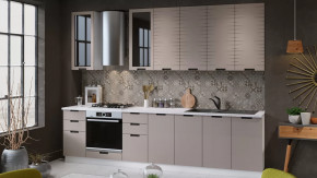 Кухонный гарнитур «Гренада» №15 Белый, Холст латте в Кургане - kurgan.mebel-tymen.ru | фото