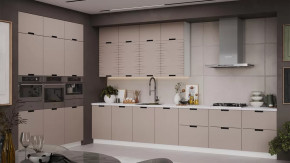 Кухонный гарнитур «Гренада» №7 Белый, Холст латте в Кургане - kurgan.mebel-tymen.ru | фото