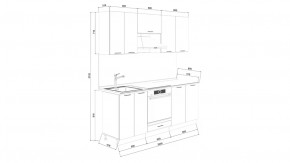 Кухонный гарнитур «Лорас» длиной 200 см со шкафом НБ в Кургане - kurgan.mebel-tymen.ru | фото